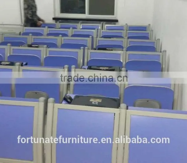 Blue Bent Plywood Seat and Back Lecture Hall Folding Chair photo-3