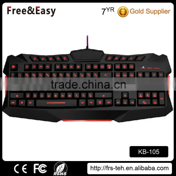 Multimedia Colorful Led Backlit Ergonomic Computer Keyboard photo-2
