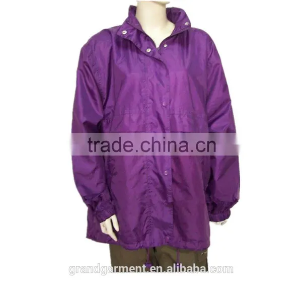 Wholesale Purple Color Women's Rain Jacket photo-4