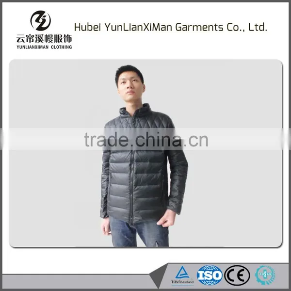 OEM Design Outdoor Windproof Men Down Black Jacket
