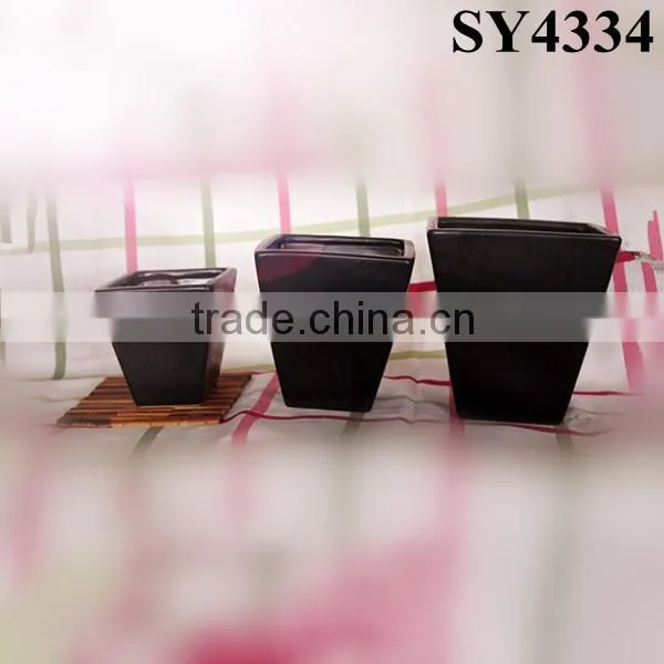 White Indoor Porcelain Square Flower Pot Wholesale photo-6