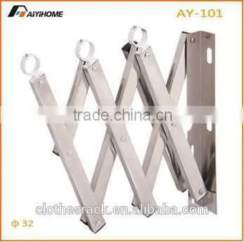 Folding Accordion Clothes Rack, Used at Wall-mount, With Aluminum Tube and ABS Plastic photo-5