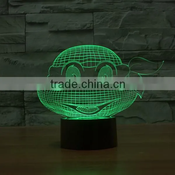 3D LED Lamp Light USB Teenage Mutant Ninja Turtles Colorful Night Light for Wedding Deco Innovative Christmas Gift Present photo-2