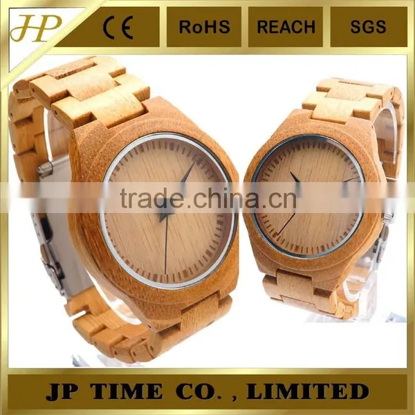 Hot Newest Custom Engraved Japan Analog Quartz Movement Bamboo Wood Watch