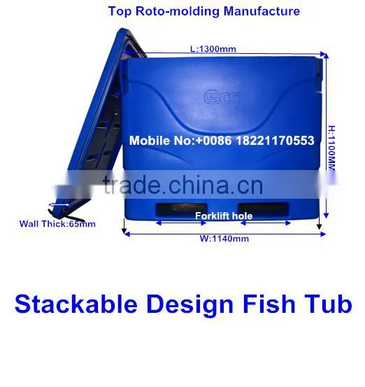Roto Molding Ice Fish Cooler Insualted Fish Tubs/bin Plastic Fish Totes photo-2