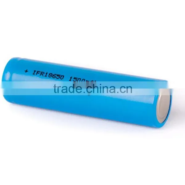 Rechargeable IFR18650 1500mah Lithium Ion Battery for EV Solar and Tools