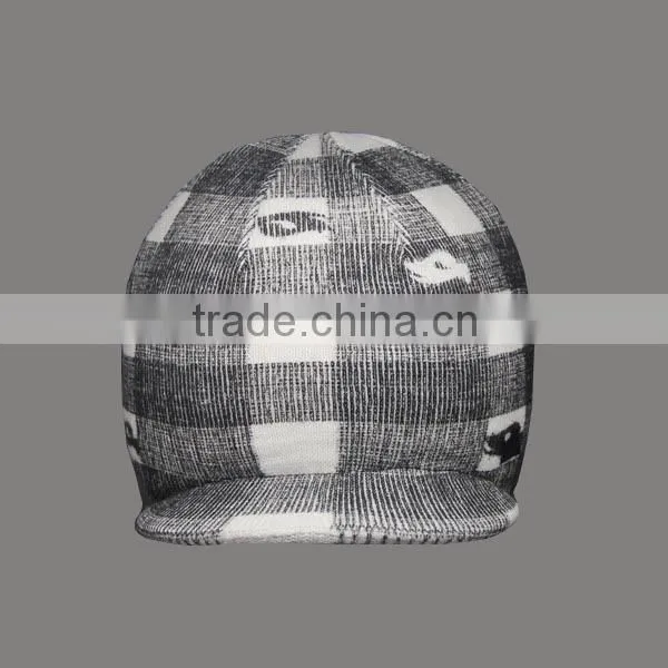 CUSTOM 3D PRINTING FLAT BRIM KNITTED WINTER HAT WHOLESALE LOGO photo-3