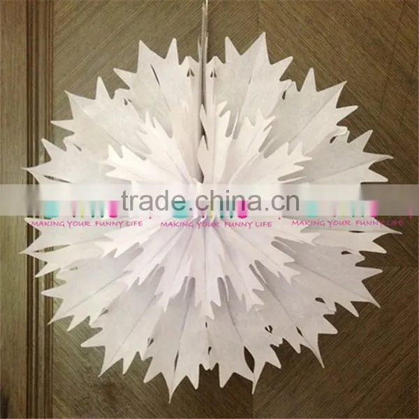 Popular Tissue Paper Fans Ceiling Decoration For Parties Party Stage Decoration photo-2