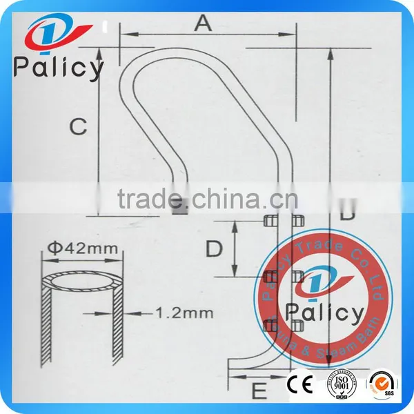 High Quality 304 Stainless Steel Pool Ladders for Swimming Pool photo-3