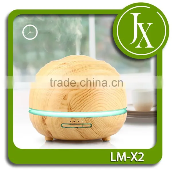 Wooden Warm Moisture Humidifier300ML Aroma Diffuser With Colorful Led Light