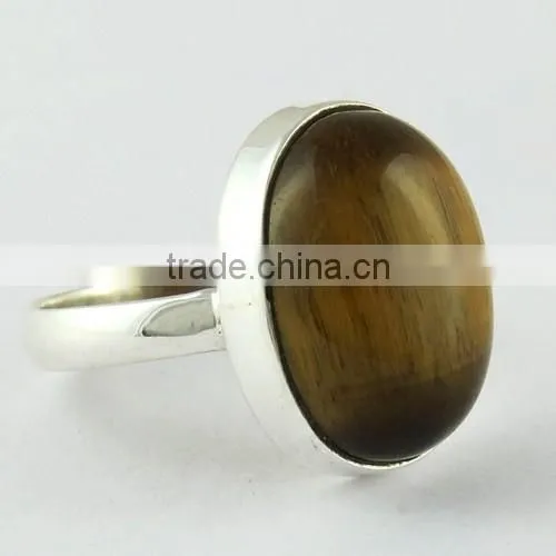 Huge !! Bezel Setting Tiger's Eye 925 Sterling Silver Ring, Silver Jewelry, Wholesale Silver Jewelry