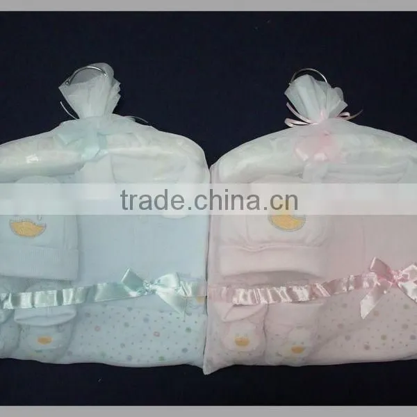 100% Cotton New Born Baby Wear Gift Set 5pcs Set