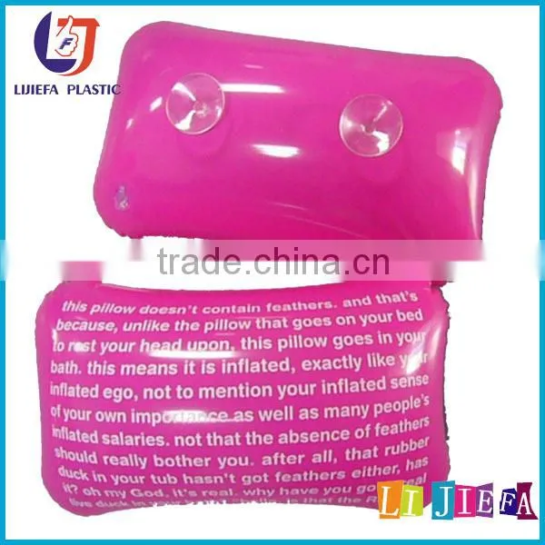 Hot Promotion Inflatable Folding Travel Back Bath Pillow With Hole photo-2