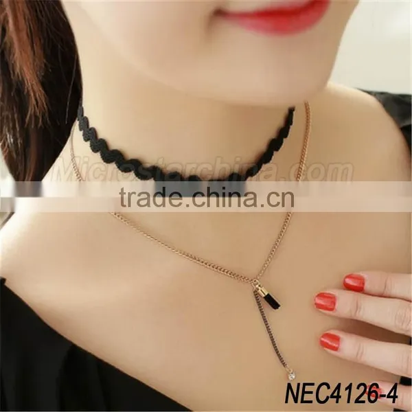 IN STOCK Women Heart Charm Chocker Necklace photo-5