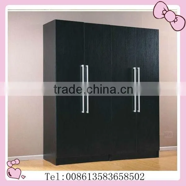 2 Doors Black Melamine Wardrobe