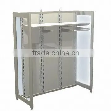 wooden clothes display stand with AA strip