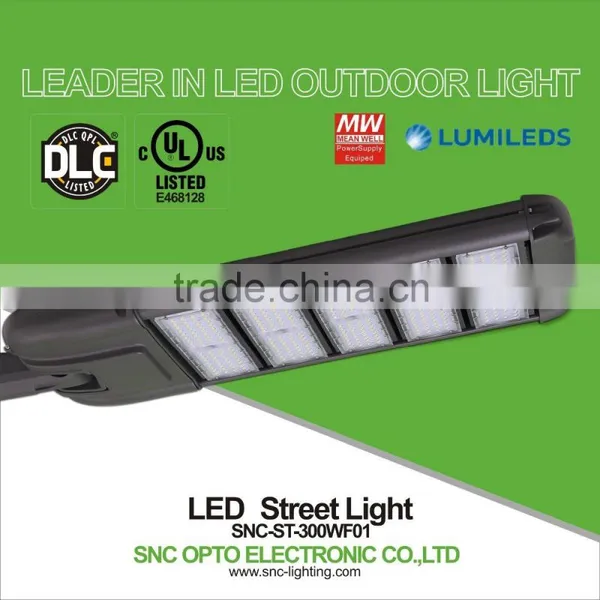 300w hot selling UL cUL DLC list led street light with cool white color temperature for outdoor lighting