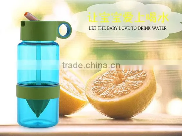 BPA Free Clear Infuser Lemon Plastic Fruit Drinking Water Bottle photo-3