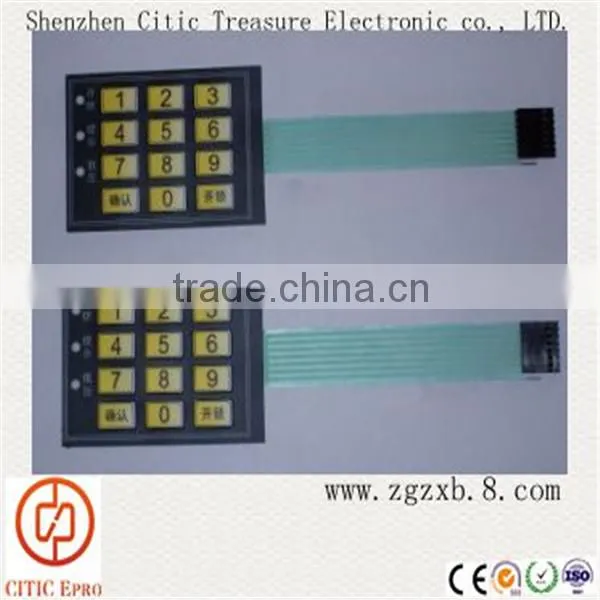 Custom 12 Key Membrane Switch Keypad