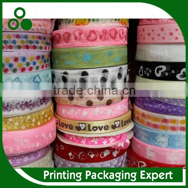 FANCY PATTERNS AND COLOR PRINTED ORGANZA BEAUTIFUL RIBBON photo-2