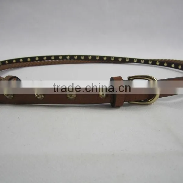 Good Quality Braid Style With PU Leather and Stud Metal Studded Belt photo-2