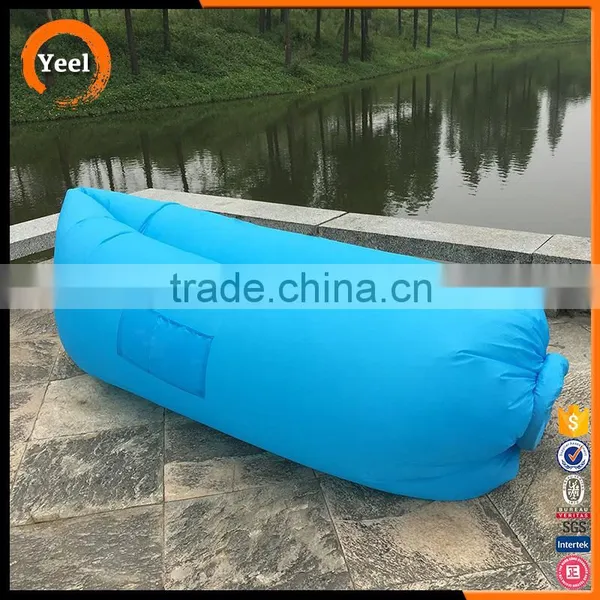 Outdoor Nylon Fabric Inflatable Beach Lounger Convenient Compression Hangout Bean Inflatable Air Sleeping Bags photo-5