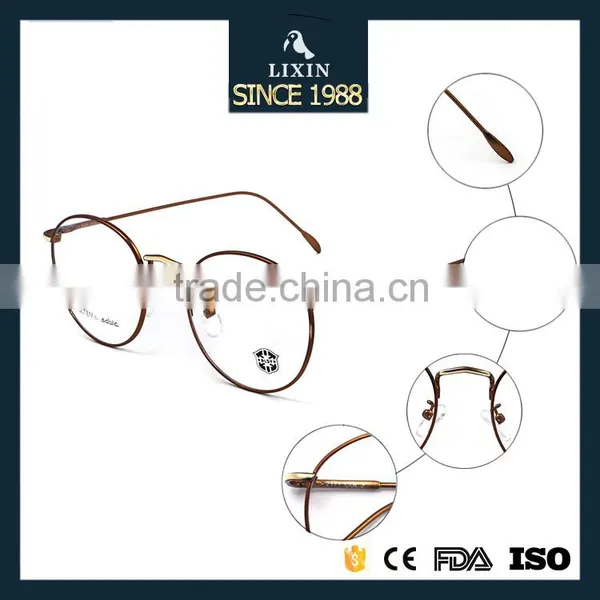 High Quality Retro Round Glasses Metal Eyeglasses Nerd Prescription Frames Spectacle Optical Lens 2171 photo-4
