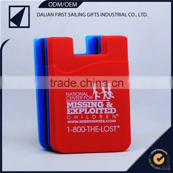 Custom Design Multiple Colors Silicon Card Holder for Mobile Phone Wallet photo-4