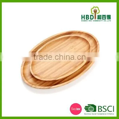 Eco-friendly Oval Shape Bamboo Candy Tray Bamboo Nut Tray photo-4
