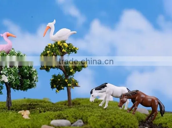 Cake Topper Decorating Handmade Craft Resin Horse Small Animal Ceramic Figurines Wholesale