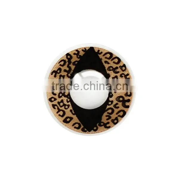 New Design Leopad Print Sexy Cat Eyes Circle Crazy Contact Lens/ghostly Yearly Plano Contact Lens/wonderful and Hot Selling