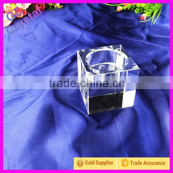 K9 Material Cubic Crystal Glass Candelabra For Table Center photo-2