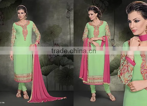 MUSTARD GEORGETTE SALWAR SUIT photo-3