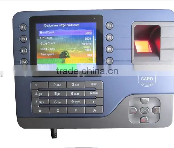 125khz 3.5 Inch TFT USB Biometric Fingerprint Time Attendance photo-4