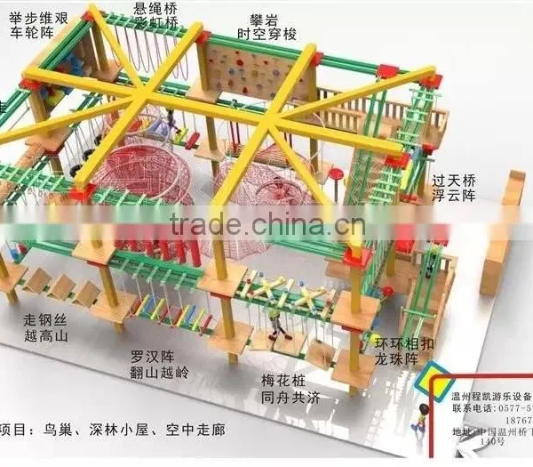 Indoor Climbing Rope Net/ Obstacle Course Playground, Commercial Indoor Children Playground photo-4
