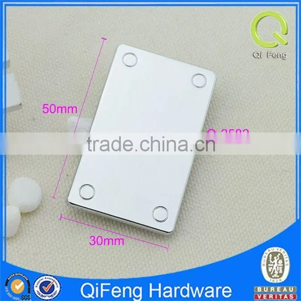 Q-2582 Embossed Label Silver Metal Label Unblemished Logo Plate photo-2