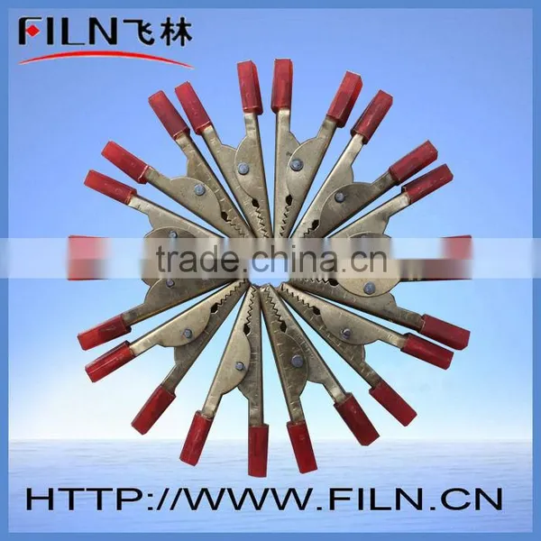 100pcs mini 10a copper battery test clip 45mm standard packing