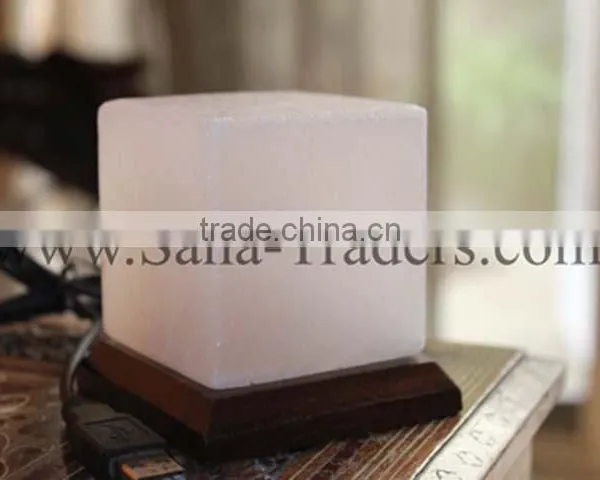 Mini USB Salt Lamp / Cube Lamp / Fancy Salt Lamps / Natural Salt Lamp / Rock Salt Lamp / LED Design Lamp/ Fancy Lamp / Salt
