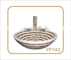 Cheap Natural Stone Polished Grey Granite Bathroom Wash Basin photo-6