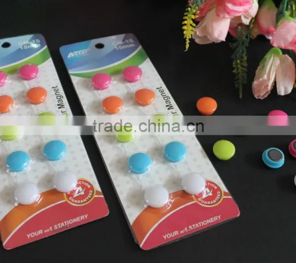Round Shape 15mm Color Magnet Button for Office, Whiteboard, Frige, Freezer, School. Wholesale Magnet Button Cheap Sale! photo-2