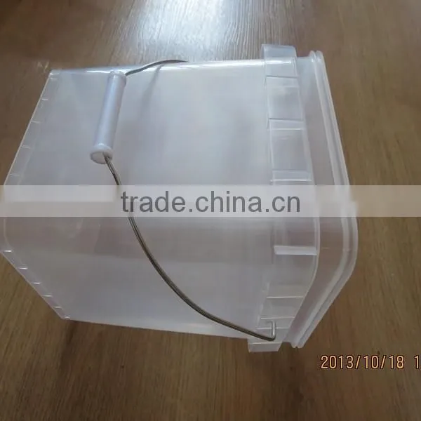 Factory Direct Supply Plastic Square Bucket 5 L Clear Plastic Square Pail Food Grade Transparent Square Bucket With Lid photo-3
