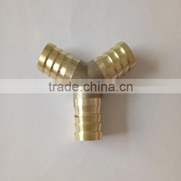 1/8''-3/4'' Brass y Type Three-way Hose Barb Adapter photo-2