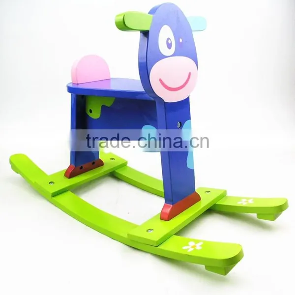High Quality Wooden Baby Toy Calf Rocking Horse Balance photo-2