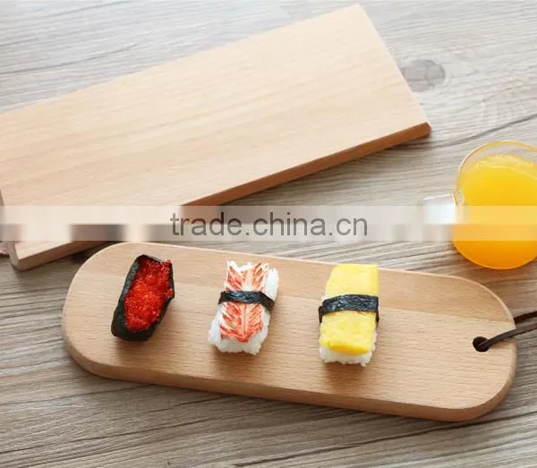 Wholesale Price Unfinished Solid Beech Sushi Serving Tray photo-5