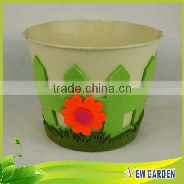 High Appraise Unique Metal Storage Basket,Decorative Metal Flower Pot photo-2
