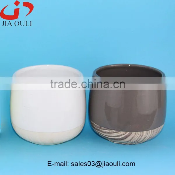 New Design Hot Sales Ceramic Wood Border Flower Pot, Plant Pot photo-5