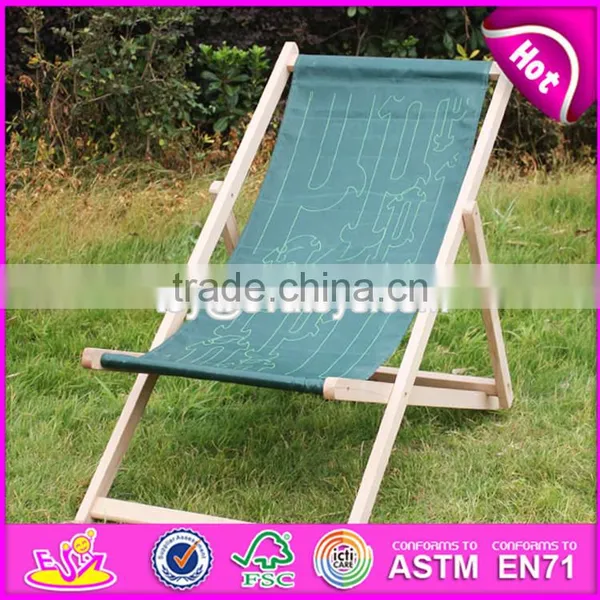 2017 New Design Folding Wooden Beach Chairs for Sale W08G218 photo-2