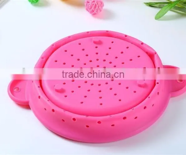 Food Grade Fruit Silicone Basket Foldable Silicone Drain Basket photo-6