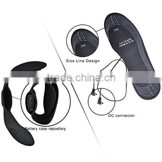 Far Infrared Battery Heated Insoles With Leg Straps Battery Powered for Men Women Foot Warmer photo-2