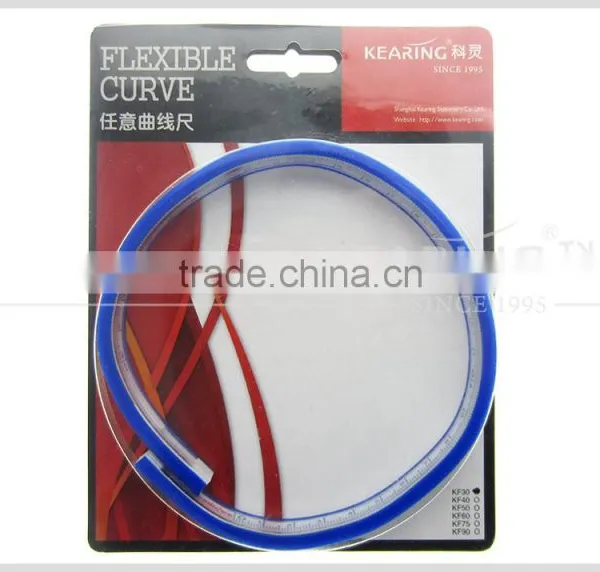 Kearing Flexible Curve Ruler 30cm&12 Inch Length for Curve Line Drawing Measuring Tape Blue & Red Ruler Colour #KF30 photo-2